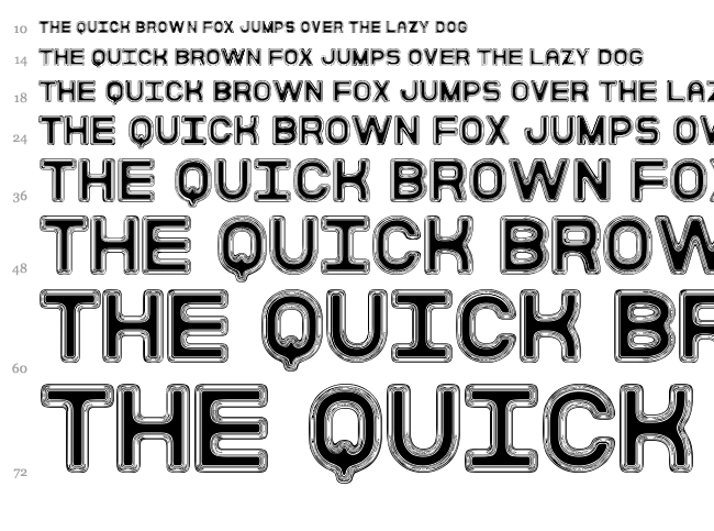 Moderna Disco St font waterfall